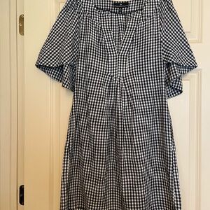 Pomander Place Black and White Ruffled Tiered Sundress